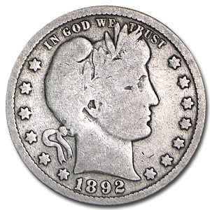 1892 Barber Quarter Good/VG 1892 Barber Quarter Good/VG